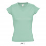 Tee shirt col V femme Moon couleur