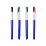 Stylo Bic 4 Couleurs Glacé blanc/bleu personnalisable fabriqué en France