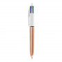 Stylo Bic 4 Couleurs Shine or rose personnalisable fabriqué en France