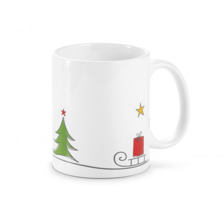 Tasse en céramique de Noël et sa boîte cadeau ELF