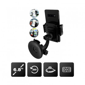 Support téléphone pour voiture fixation 3-en-1 AKASHI Wazey