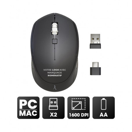 Souris sans fil en plastique recyclé AKASHI Mouse