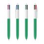 Stylo Bic 4 Couleurs Classic blanc/vert personnalisable fabriqué en France