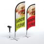 Drapeau publicitaire Wind 2m40